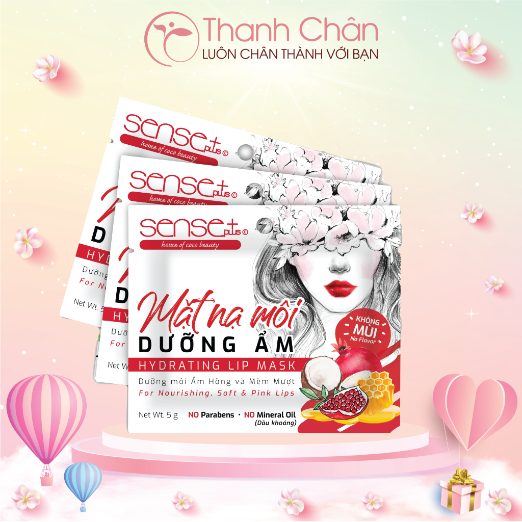 Mặt nạ môi dưỡng ẩm Sense Plus Hydrating Lip Mask (5g/miếng)