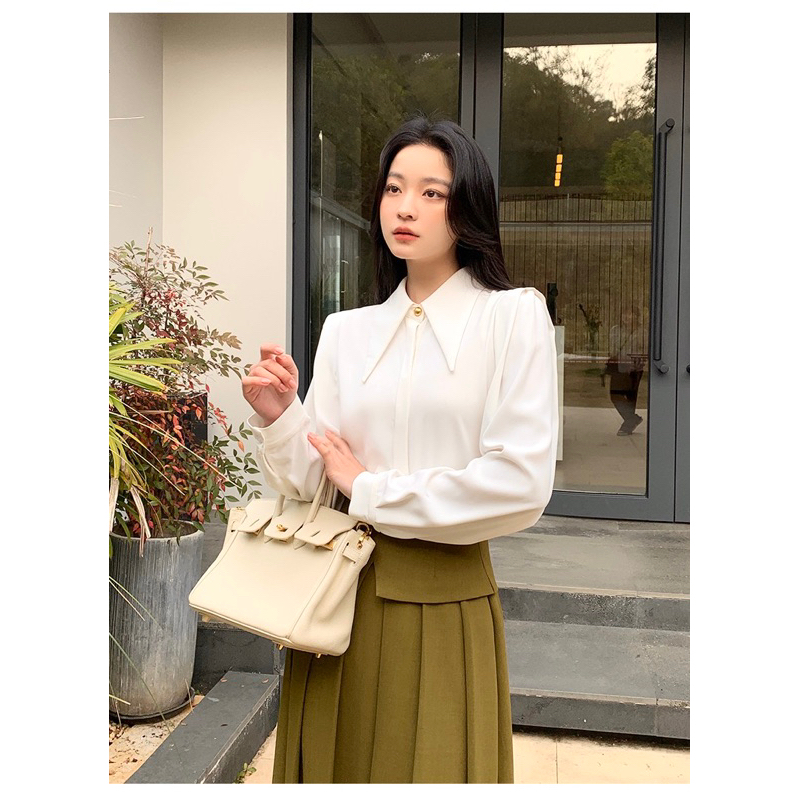 Áo sơ mi nữ - Sơ mi công sở cổ điển dài tay nữ