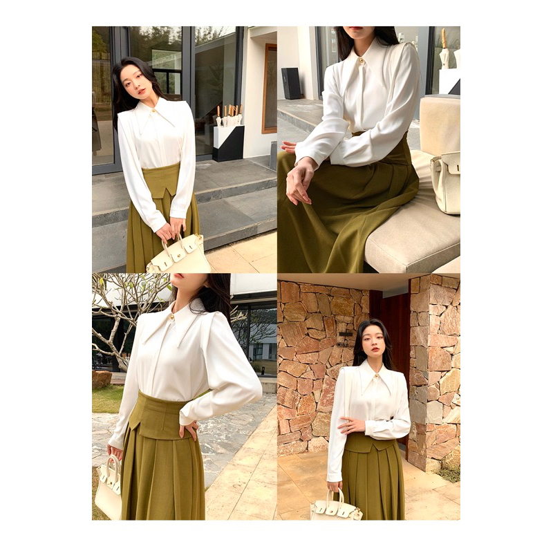 Áo sơ mi nữ - Sơ mi công sở cổ điển dài tay nữ