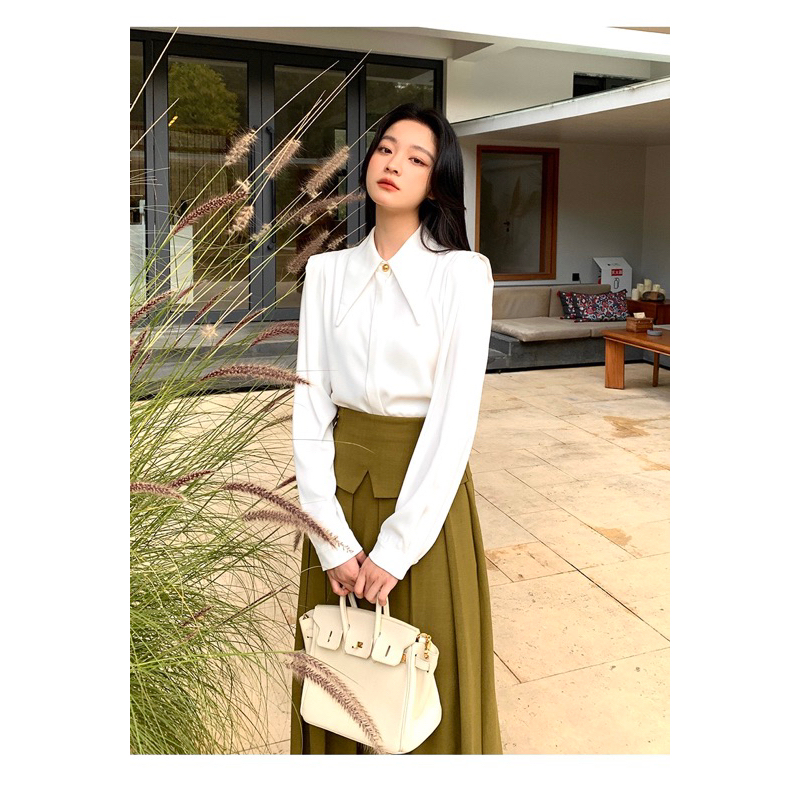Áo sơ mi nữ - Sơ mi công sở cổ điển dài tay nữ
