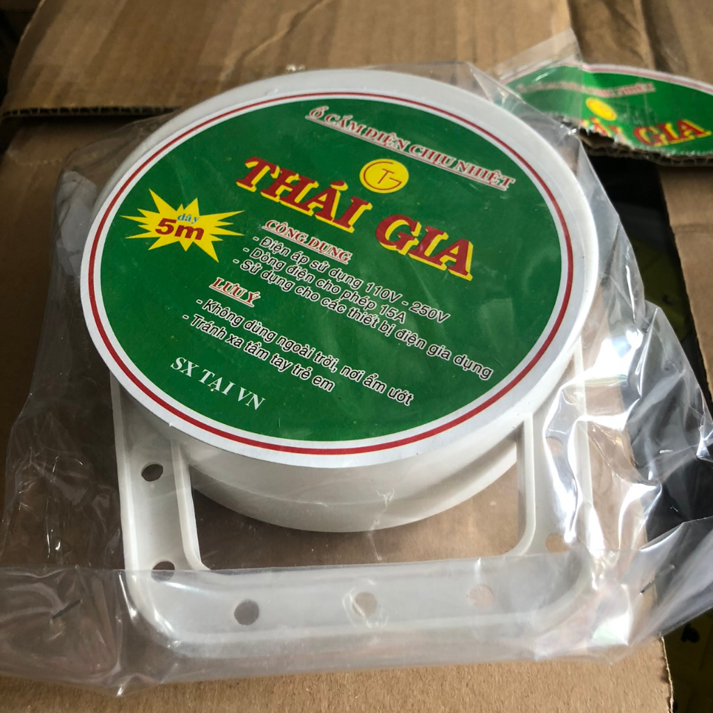 Ổ ĐIỆN QUAY THÁI GIA TRÒN- DÂY 5 MÉT-TIỆN DỤNG