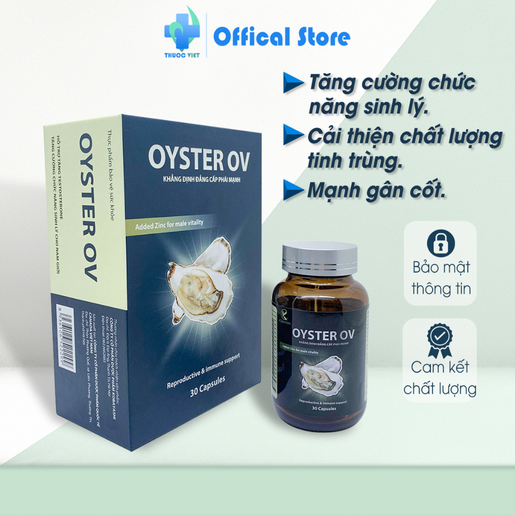 Tinh chất Hàu Biển và Thảo Dược quý OYSTER OV - Hỗ trợ tăng cường sinh lý Nam, cải thiện tình trạng xuất tinh sớm - Chín