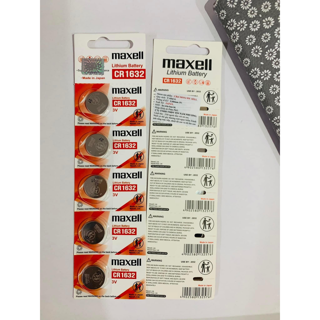 Pin CR2032 Maxell 3V vỉ 5 viên chất lượng cao - Hàng chính hãng