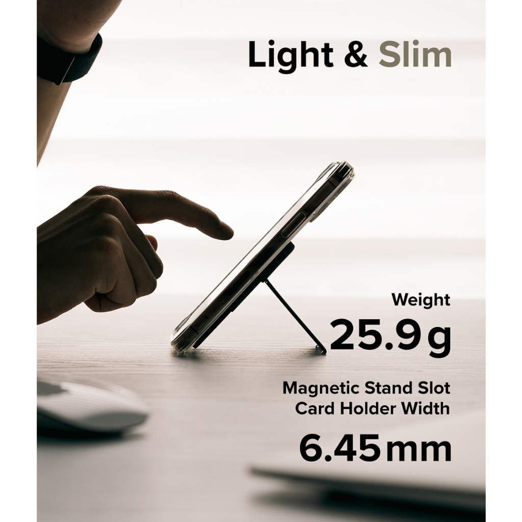 Giá đỡ kiêm đựng thẻ có đế từ tính - Ringke Magnetic Stand Slot Card Holder