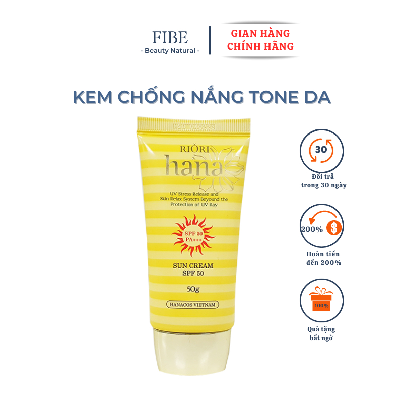 Kem chống nắng cho da mặt Riori, kem chống nắng Hàn Quốc 50G