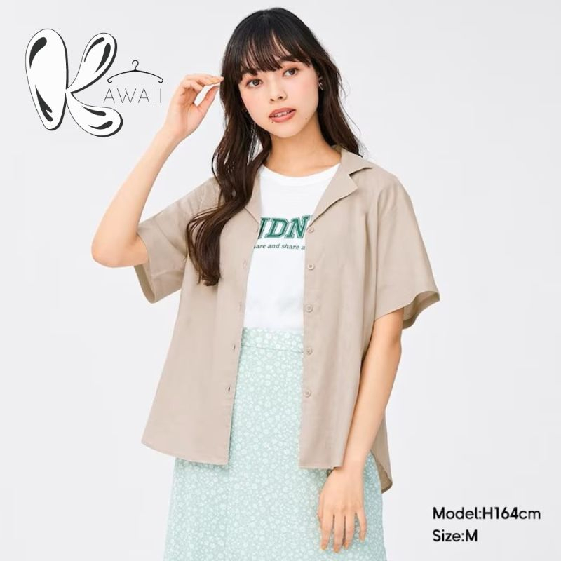 - Áo sơ mi linen tay ngắn - Mã 340147