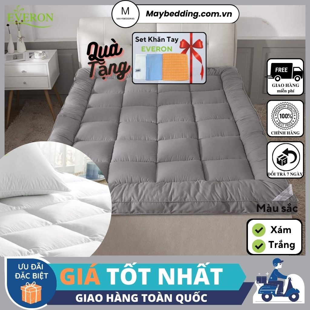 Topper EVERON ,Tấm Tăng Tiện Ích Màu Xám Và Trắng - Hàng Chính Hãng