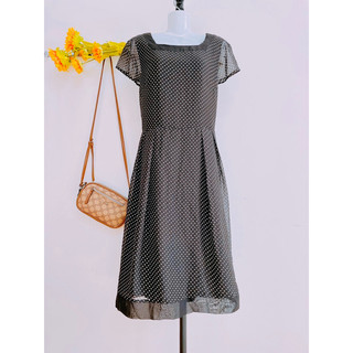 [BIGSIZE, FREESIZE] Đầm Nhật Voan Bi, Dáng Xòe, Có Lót Dày Dặn, New 99%, #2hand