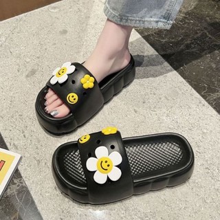 Dép nữ , dép bánh mì hoa cúc đế cao 4cm bền đẹp