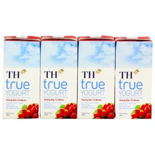 Lốc 4 hộp sữa chua uống TH TrueMilk yogurt 180ml