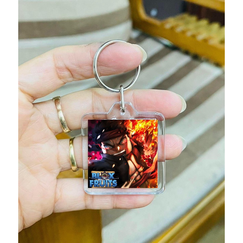 Móc khoá Blox Fruits mica viền trong/ Moca treo khoá Blox fruit