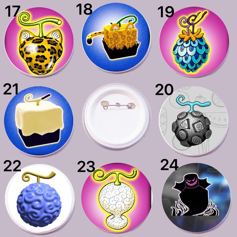 Huy hiệu Blox Fruit 3 cái khác nhau / Huy hiệu Game Blox fruit