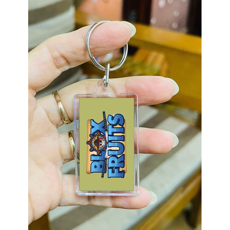 Móc khoá Blox Fruits mica viền trong/ Moca treo khoá Blox fruit