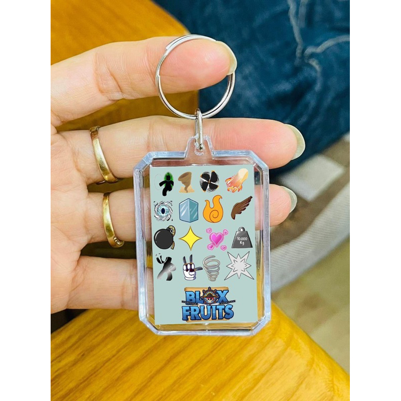 Móc khoá Blox Fruits mica viền trong/ Moca treo khoá Blox fruit