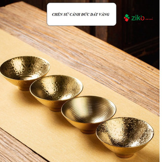Chén Sứ Cảnh Đức dát vàng 24K (Sản phẩm cao cấp 75 ml)