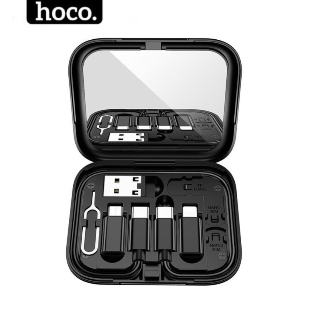 Cáp sạc 6 trong 1 chính hãng HOCO kèm hộp là giá đỡ điện thoại đa năng dùng cho iphone samsung xiaomi