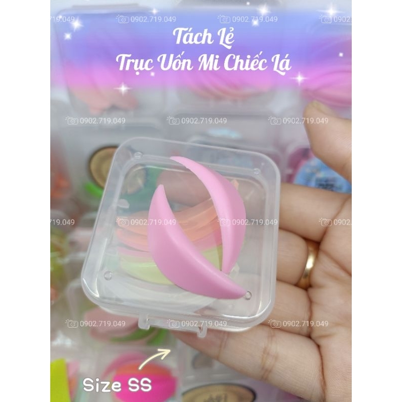 Tách Lẻ Trục Uốn Mi Chiếc Lá Bay size SS bản dẹp cho mi ngắn  Hồng BABY