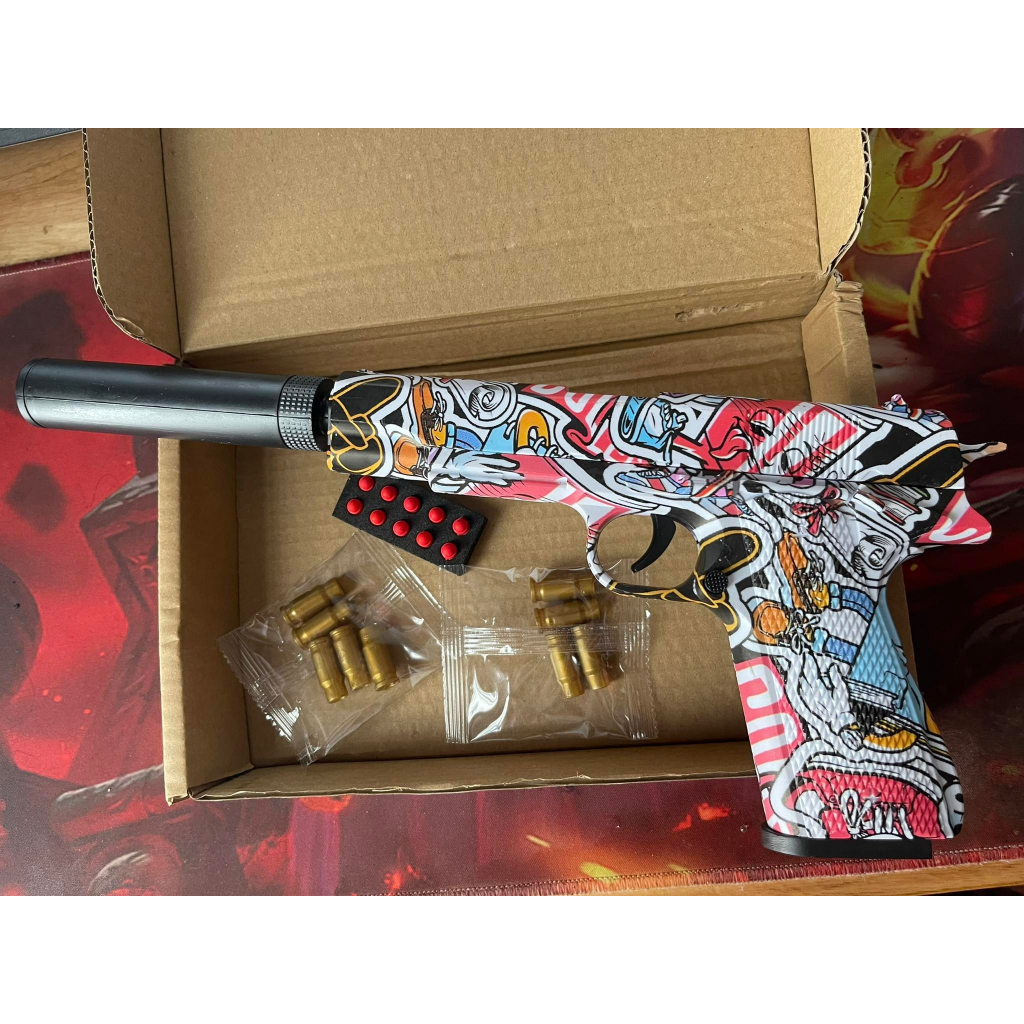 Đồ chơi M1911, Glock phủ skin phóng xốp văng shell