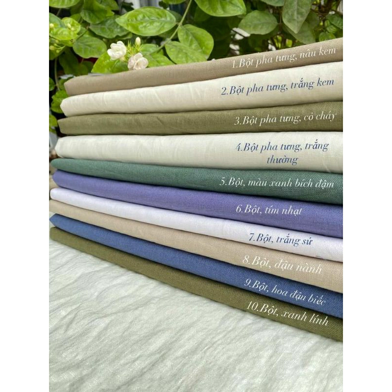 vải linen bột, bột pha tưng