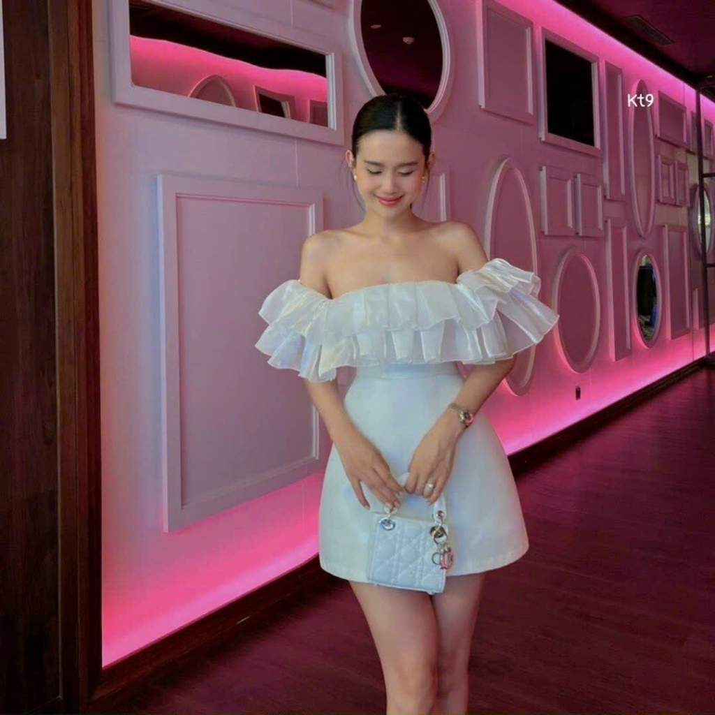 ÁO TRỄ VAI VOAN TƠ ÓNG KIM SA SANG CHẢNH💋UN💋NXBOUTIQUE