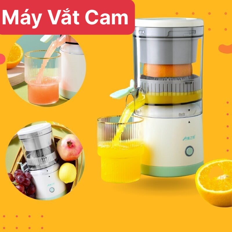 Máy Ép Cam Tự Động, Máy Vắt Cam Tự Động Không Dây - Máy Ép Chậm Trái Cây, Vắt Chanh Đa Năng Sạc USB