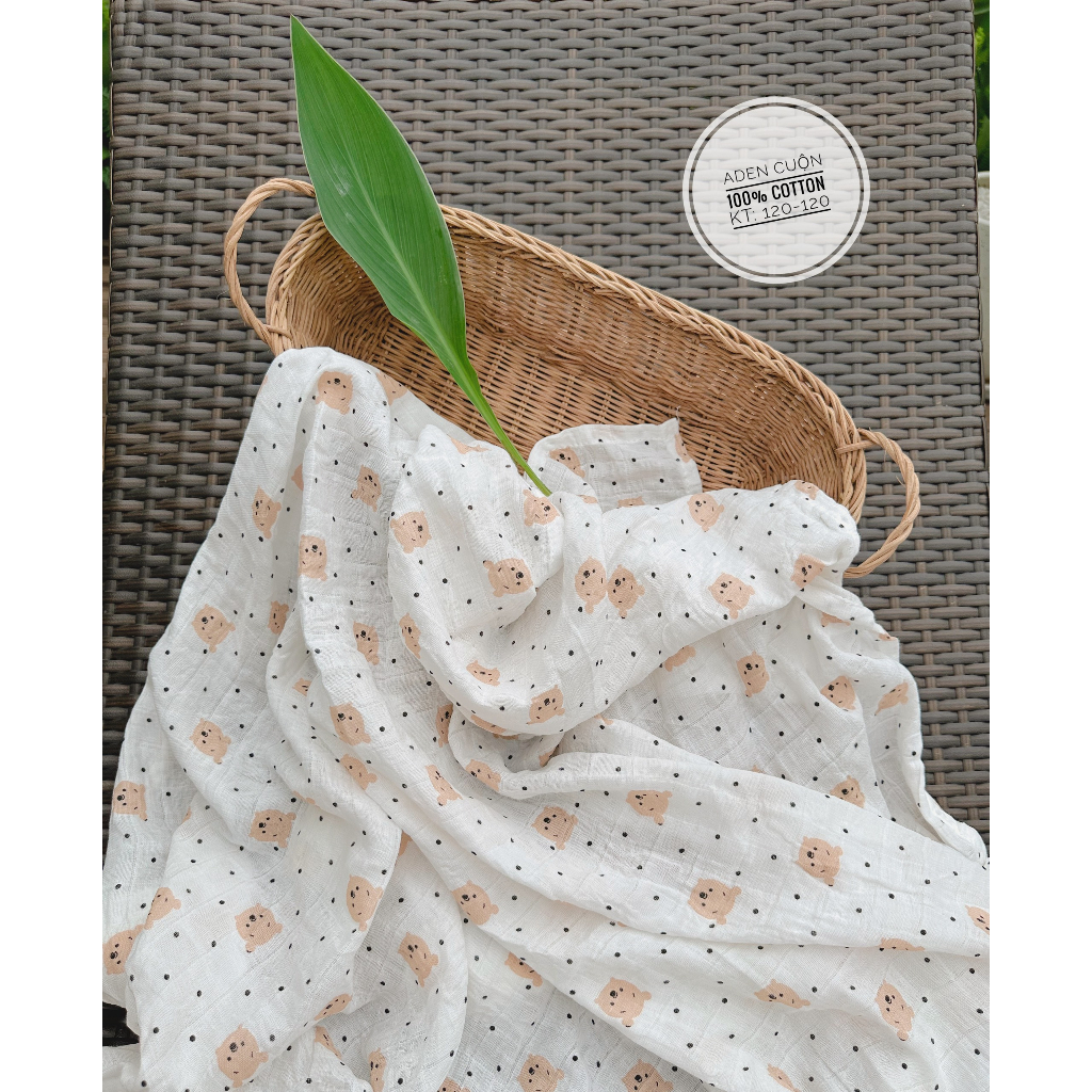 Khăn Tắm Xô Muslin Leekids siêu mềm cho bé
