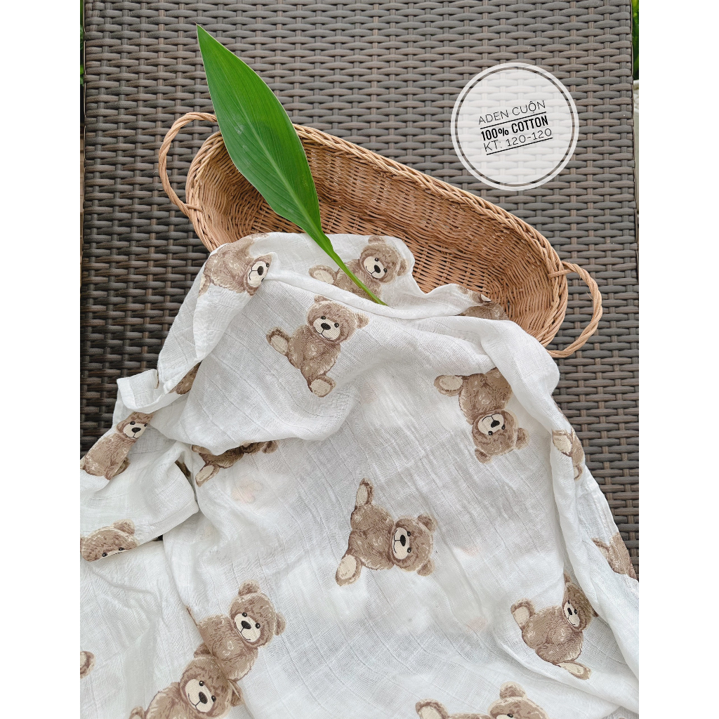 Khăn Tắm Xô Muslin Leekids siêu mềm cho bé