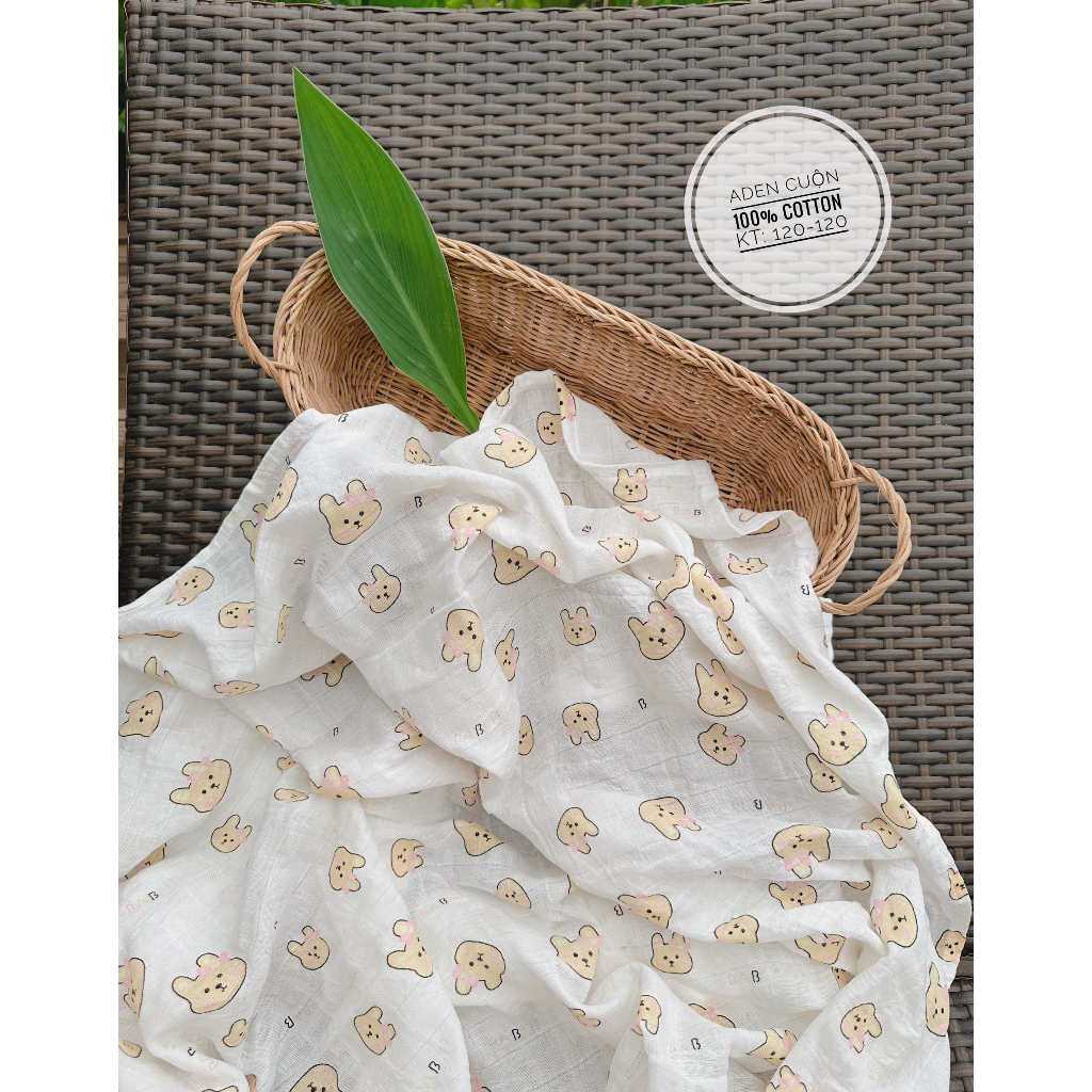 Khăn Tắm Xô Muslin Leekids siêu mềm cho bé