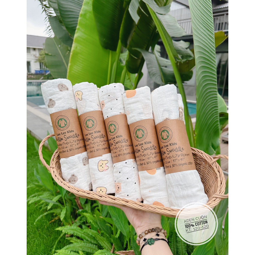Khăn Tắm Xô Muslin Leekids siêu mềm cho bé
