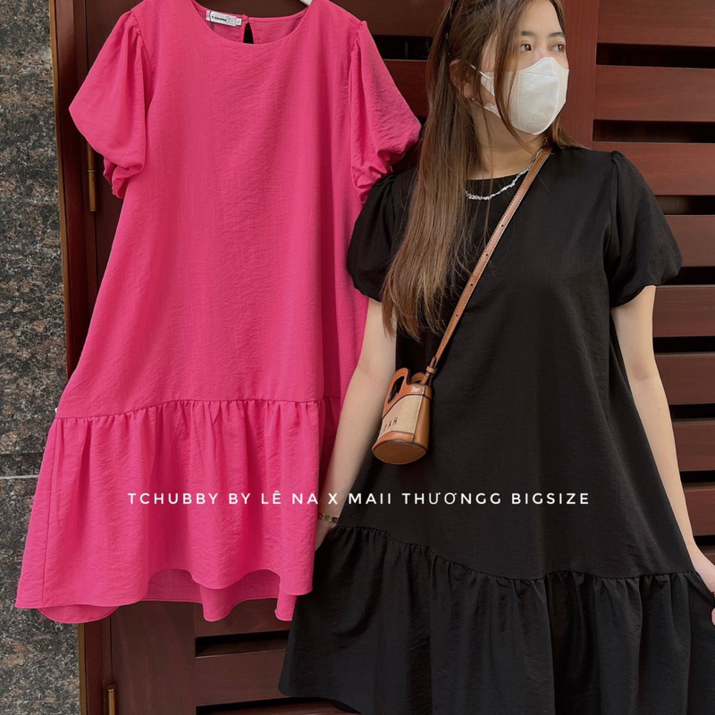 D21 Váy Tay Bồng Xoè ĐŨI THÁI Bigsize