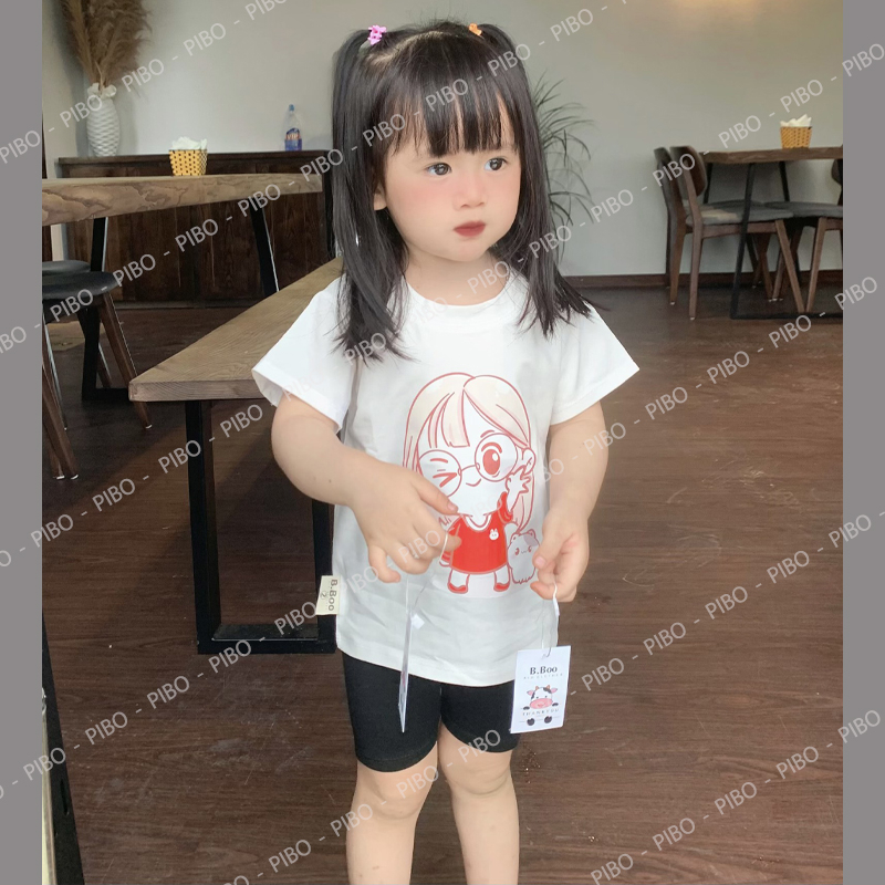 Áo Phông Bé Gái In Hình Dễ Thương,Co Dãn 4 Chiều, Thoáng Mát, Dễ Phối Đồ - BabyBoo - PiBo Store