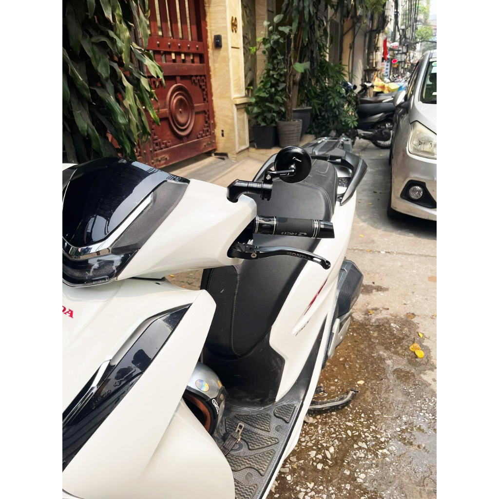 Kính Rizoma tròn chính hãng mode chân kính 1 cái (070850) cho SH và vespa