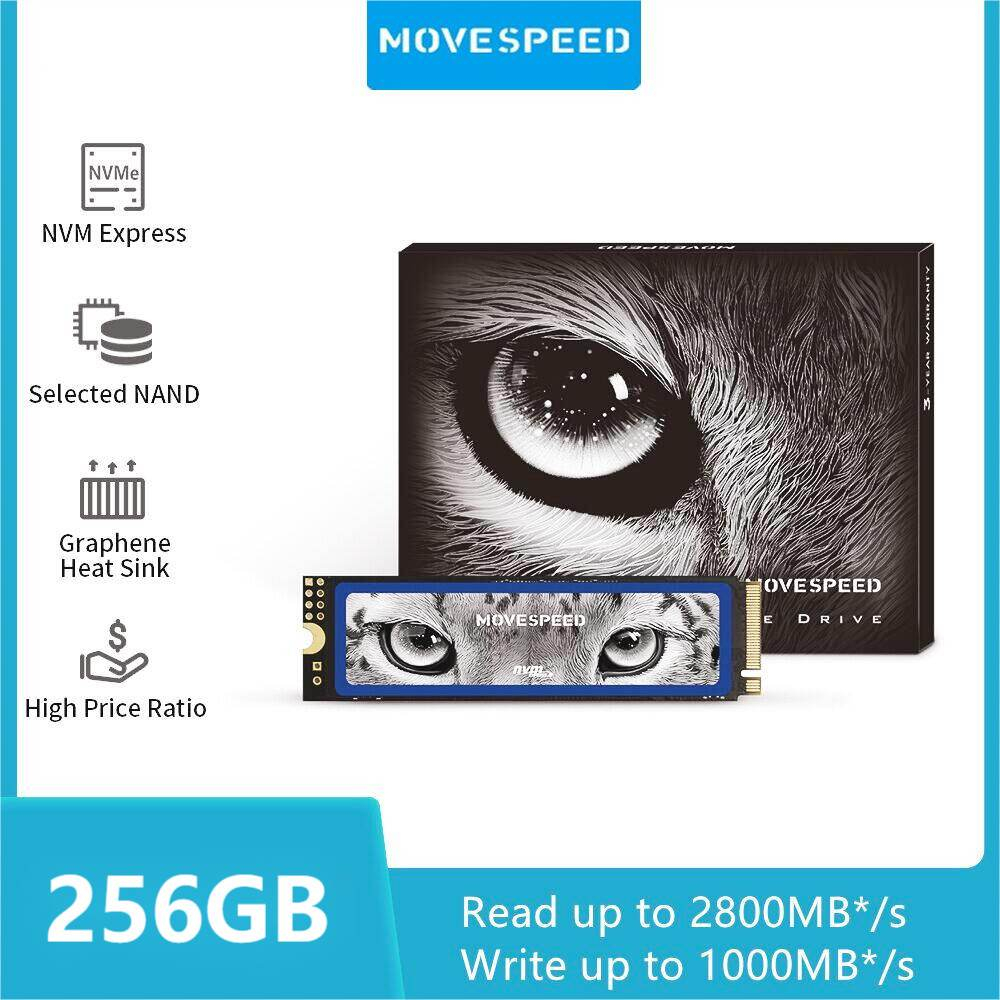 Ổ cứng ssd MOVE SPEED NVMe 256GB PCIe có DRAM Gen3x4 M.2 2280 - Full Box -