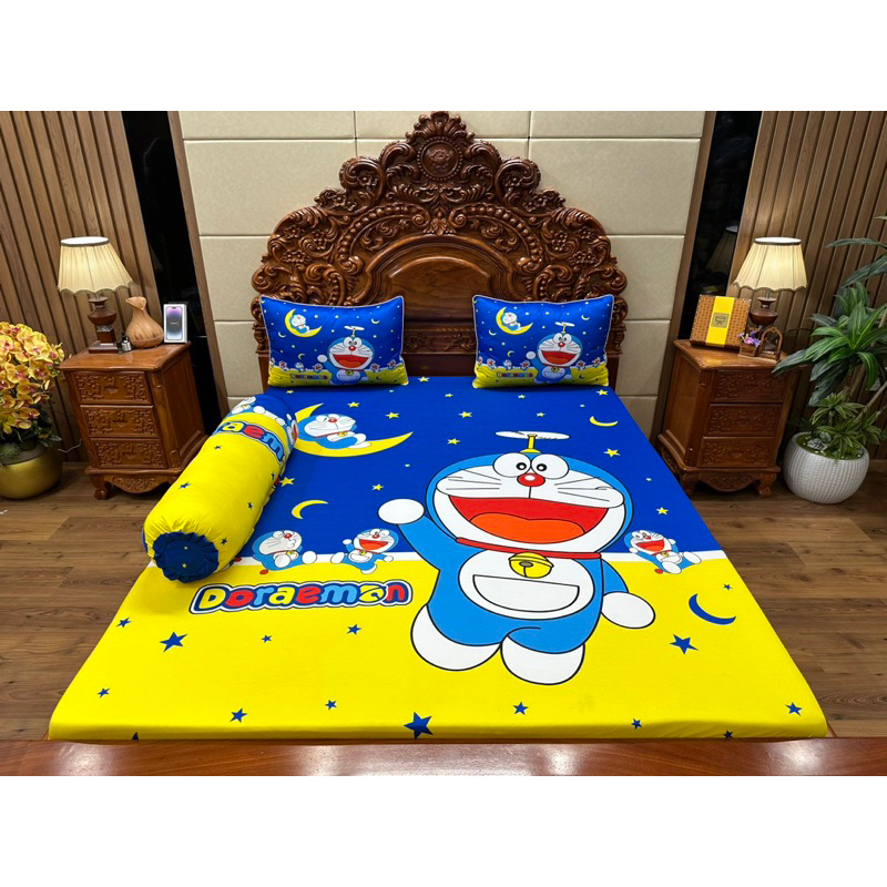Doremon, Bô ga gối thun Lạnh 5D cao cấp nhận may đủ kích thước