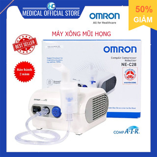 Máy xông khí dung Omron NE C28 ( NEC 28 ) - Xông mũi họng cho người lớn & trẻ em cao cấp,bền bỉ - Nhật Bản - Chính hãng