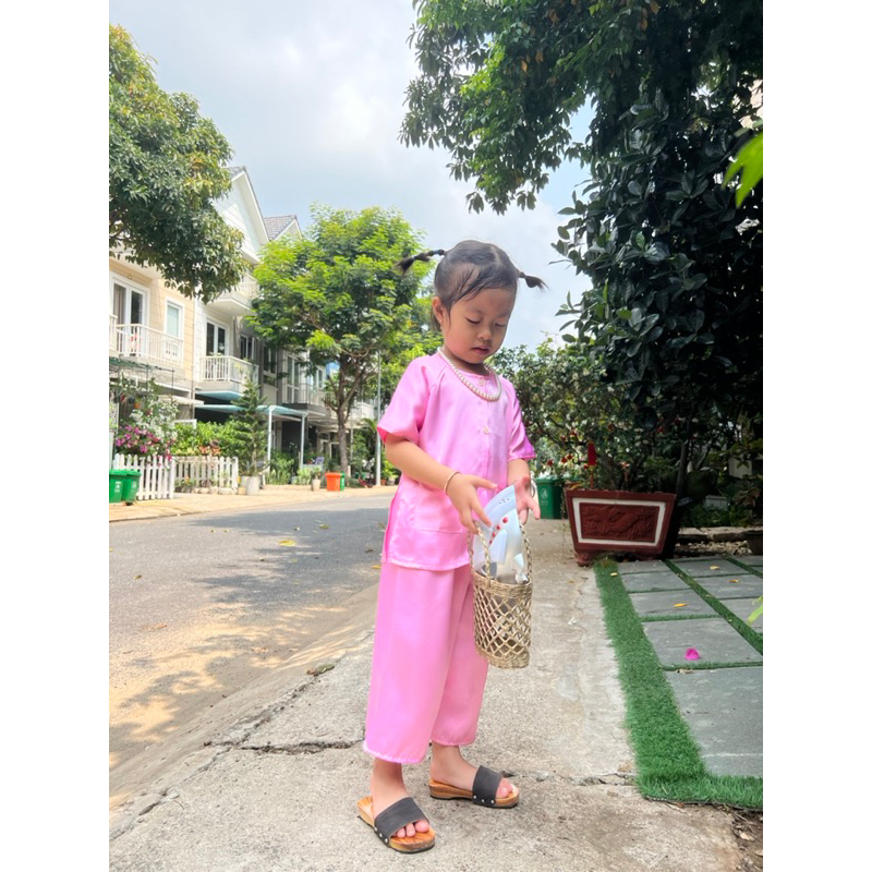 Bộ đồ Bà Ba cho bé trai bé gái Sam Gấu Shop, thoáng mát mềm mịn cho bé từ 7-30kg