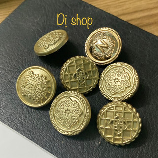 set 5 NÚT NHỰA GIẢ ĐỒNG SIZE 2.1cm
