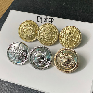 set 5 NÚT NHỰA GIẢ ĐỒNG SIZE 2.1cm