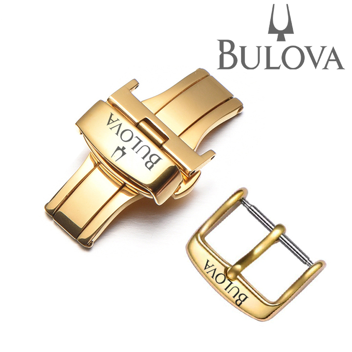 Khóa kim, khóa bướm 2 nút bấm dây da đồng hồ nam Bulova, Citizen, logo khác vui lòng inbox - K2305