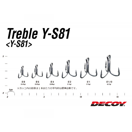 Lưỡi câu 3 Decoy Treble Y-S81