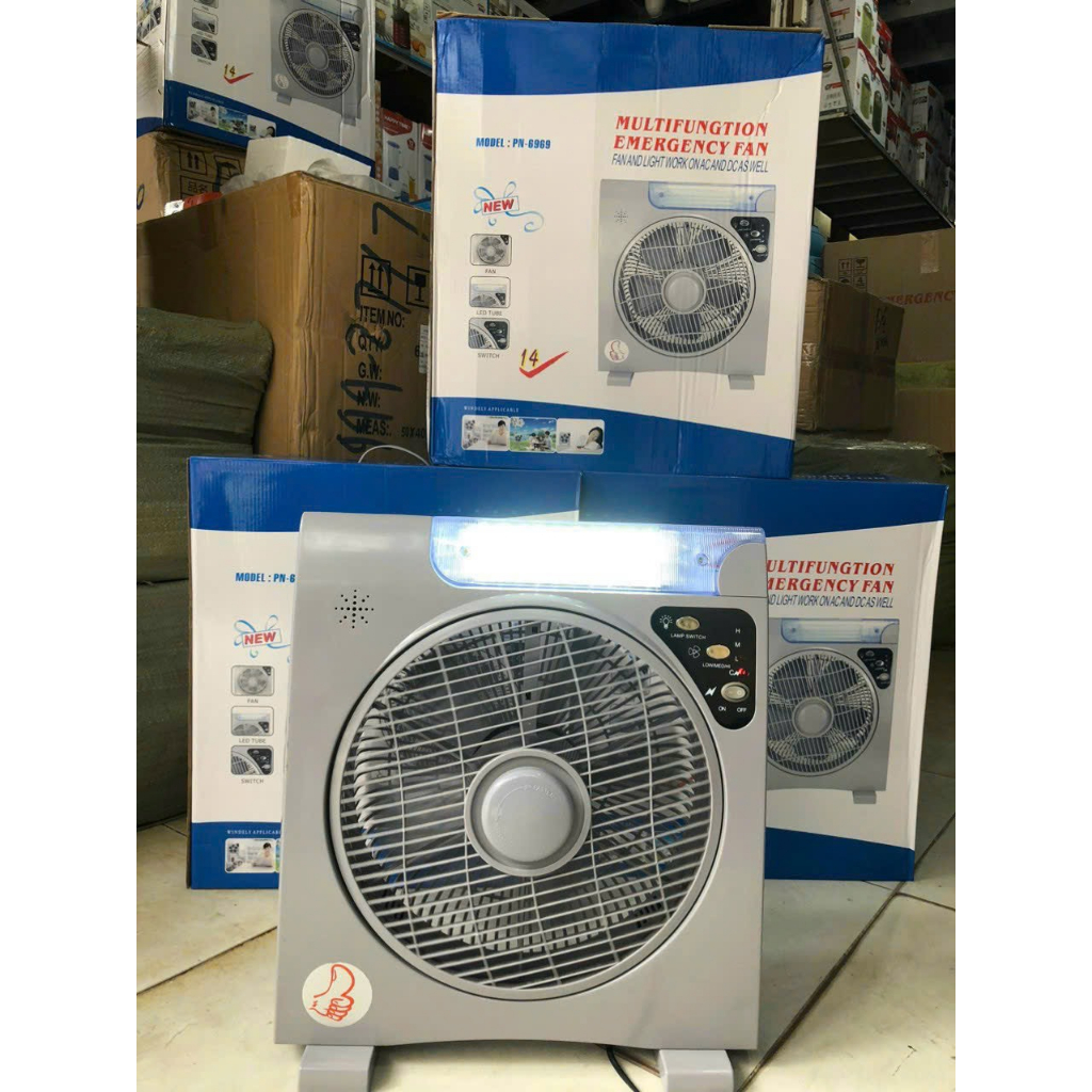 Quạt sạc tích điện có đèn PN-6969