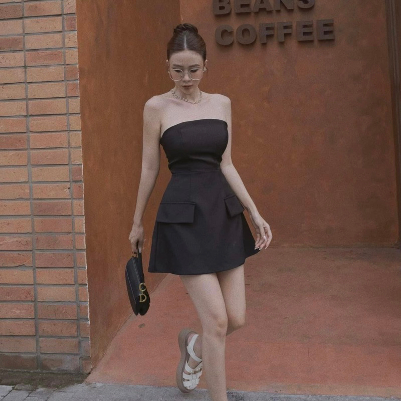 Đầm quây lắp túi sang chảnh TKCC Bageo