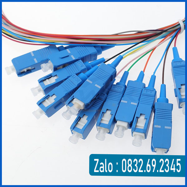 12 Dây hàn quang Pigtail SC/UPC 1.5m , Dây nối quang 12 màu SC/UPC