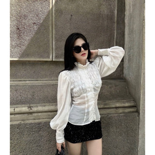 LadyQueen- Áo sơ mi trắng kiểu nữ-Taylor shirt