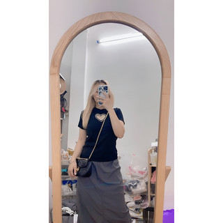 Chân váy Nylon Midi Bershka (Hàng order và có sẵn)