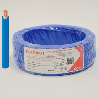 Dây điện đơn cứng CV 1.5 lõi 7 sợi CADIVI (Bán theo cuộn)
