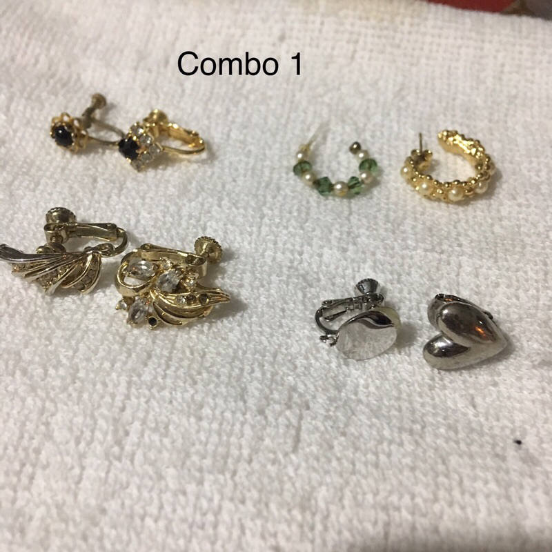 Trang sức si nhật.COMBO BÔNG TAI LẺ CHIẾC GHÉP ĐÔI GẦN GIỐNG đòng giá combo 50k  ms M2