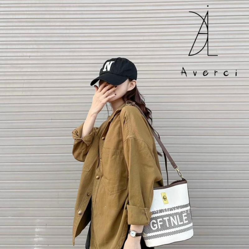 AVERCI Túi Xách Nữ Thời Trang, Túi Cặp Lồng Khóa Xoay 3 Màu Nâu - Be - Đen AVC3136580