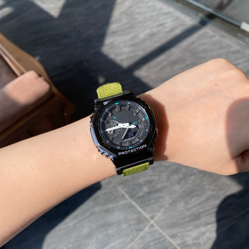 Đồng hồ nam G.M 2100 dây dù bụi bặm| G.M 2100| Fullbox tặng thêm dây