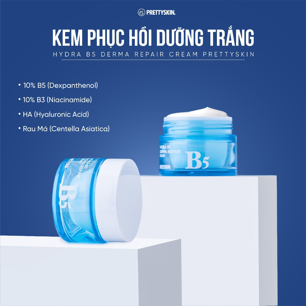 Kem phục hồi dưỡng trắng HYDRA B5 DERMA REPAIR CREAM PRETTYSKIN 52ml